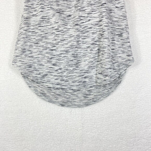 Lululemon Top‎ Womens Sz 8 White Gray Space Dye Raise the Barre Strappy Tank Bra - Picture 2 of 11